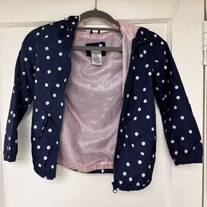 Carter's Navy and Pink Polka Dot Raincoat